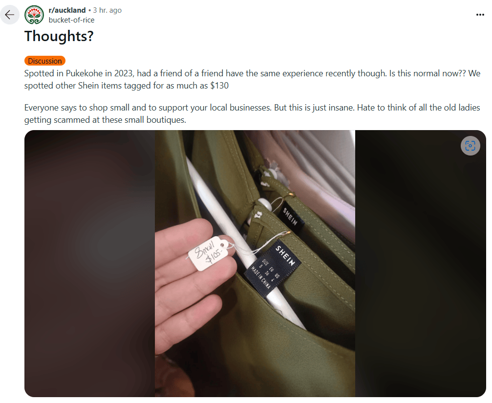 一件SHEIN衣服在新西兰卖100多纽币!消费者气炸,新西兰这个“招牌”也在割韭菜......