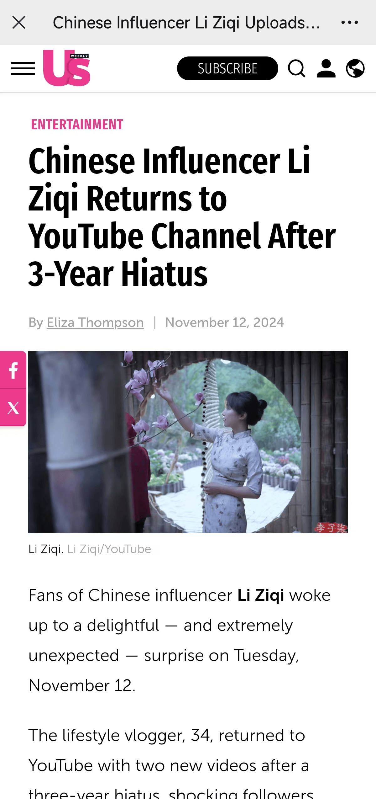 独一档的文化输出力!李子柒归来外网震动:东方缪斯让多少人激动落泪