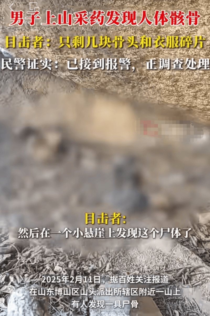 山东淄博一男子上山采药发现人体骸骨！官方回应