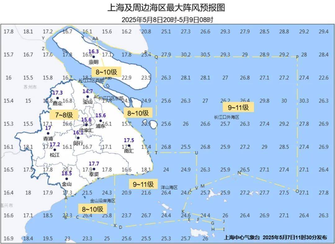 上海:强风大雨即将来袭,主要集中在明天傍晚到后天早晨,请加强防范!